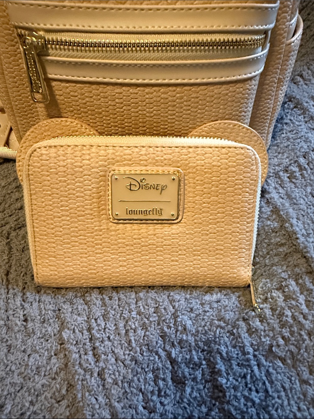 Disney x Loungefly Beige Mickey Ear Mini Backpack - Picture 8 of 11